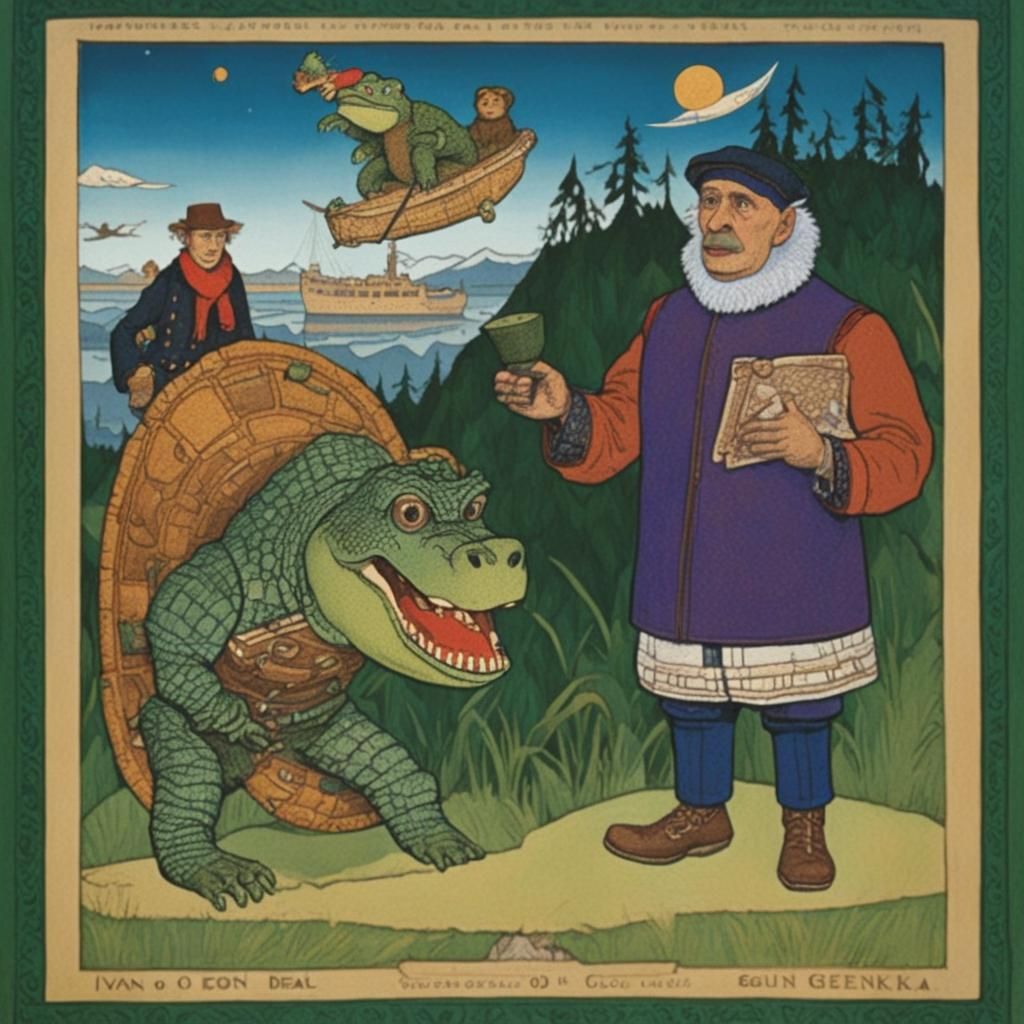 Fantasy Pop-Up Book Illustration in Art Nouveau Style