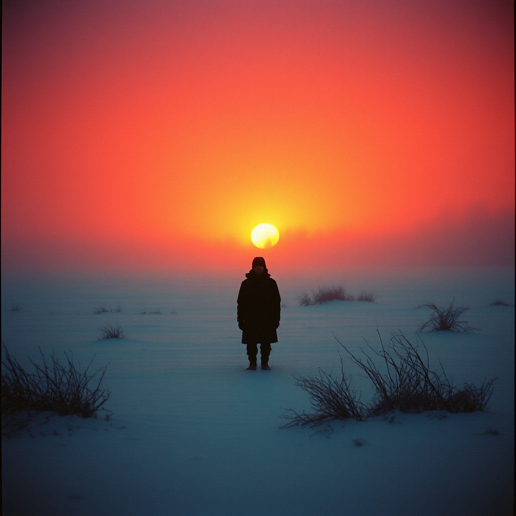 Dramatic Cinematic Still with Film Grain