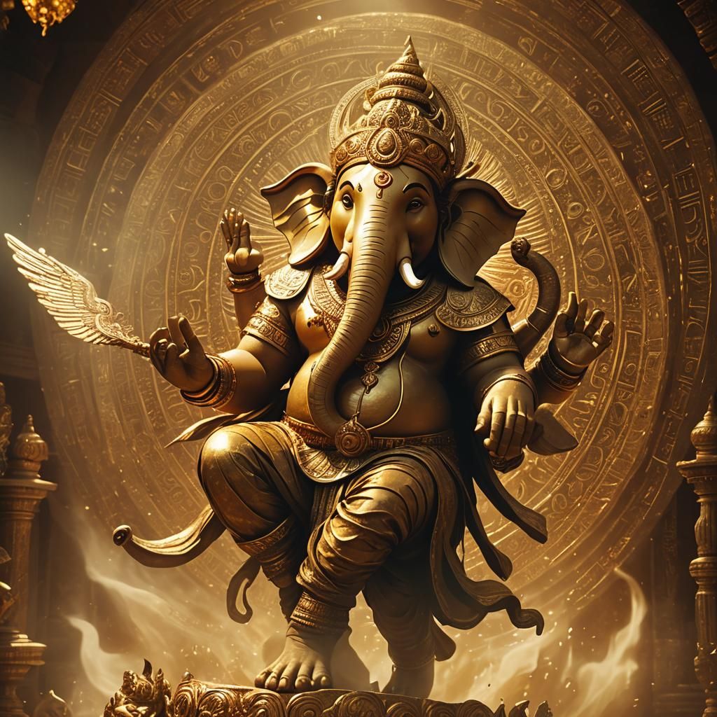 Ra as Ganesh in Golden Immortals Style