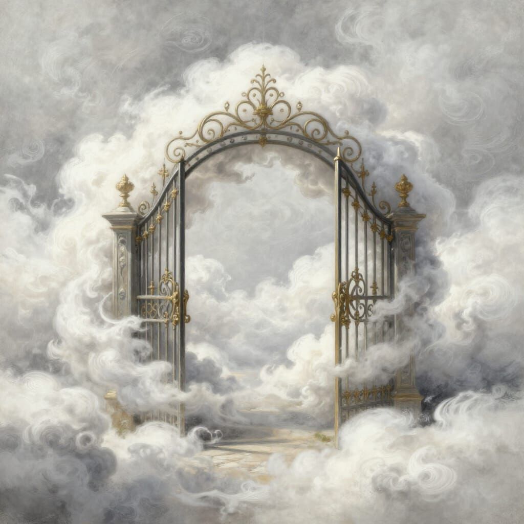 Surreal Golden Gate in Ethereal Clouds