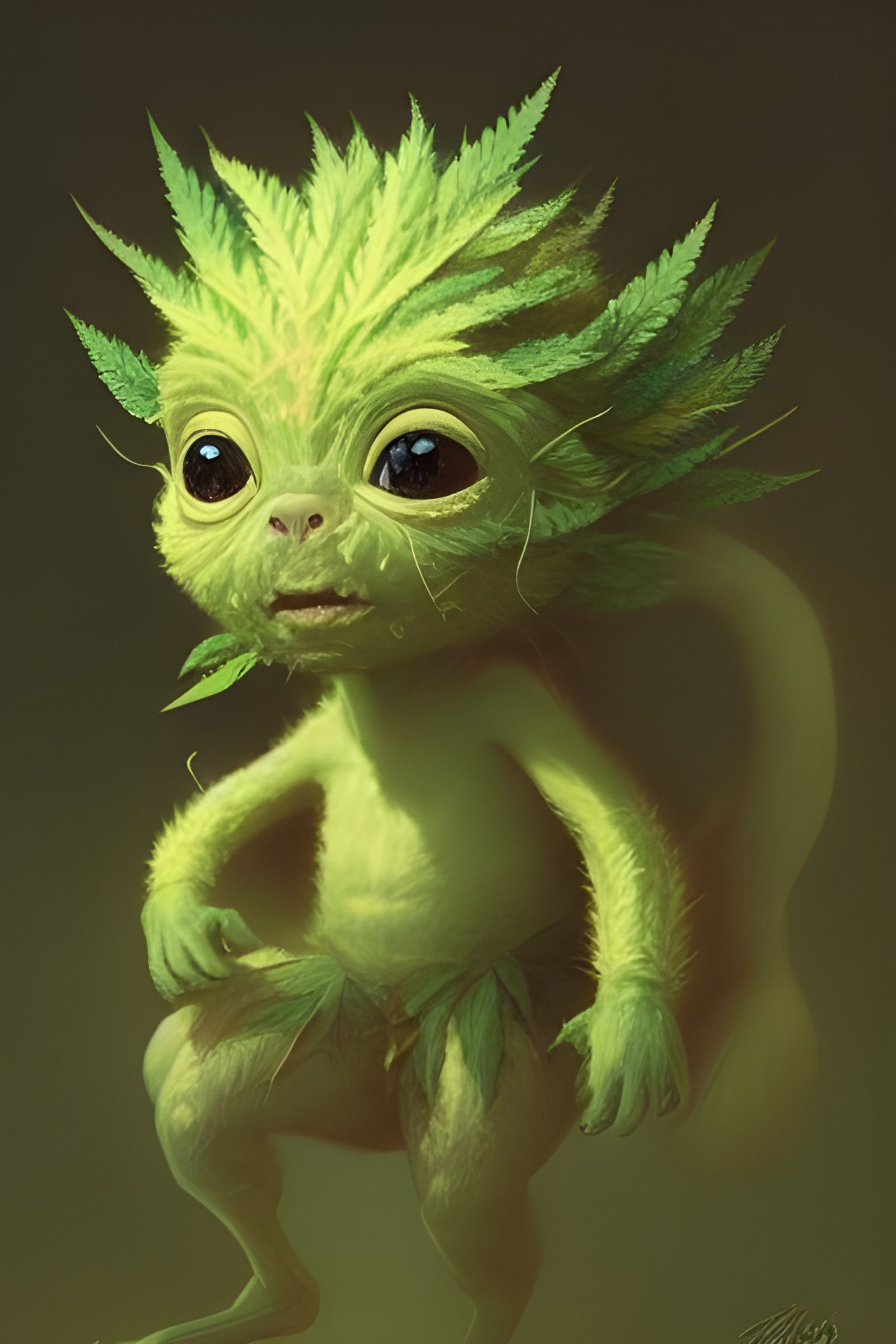 Cute little creature, made of hemp ...