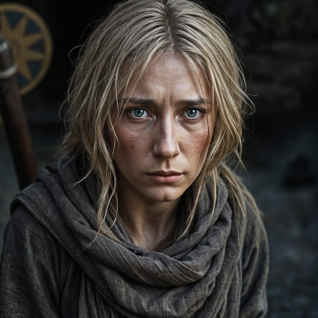 Medieval Beggar in Detailed Fantasy Art