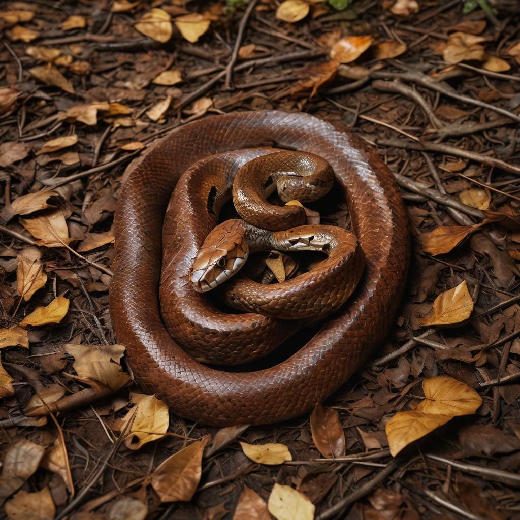 Copperhead Snake Strikes: Hyper-Realistic Wildlife Photograp...