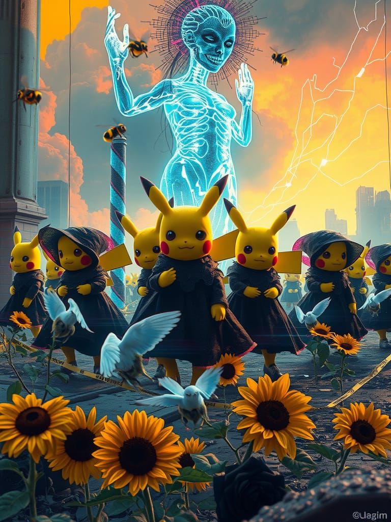 Dystopian Dreamscapes: Pikachu Deities and Ghostly Apparitio...