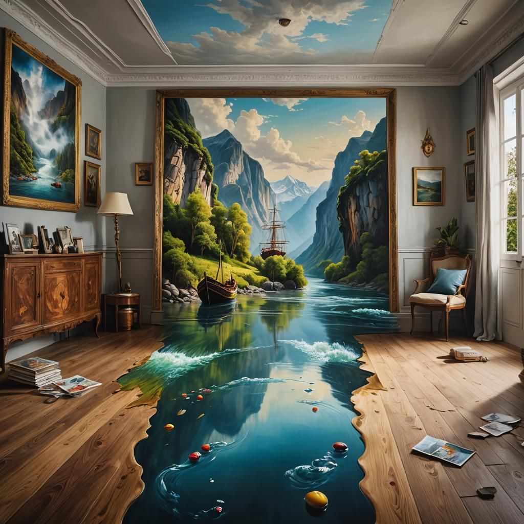 A river in the living room