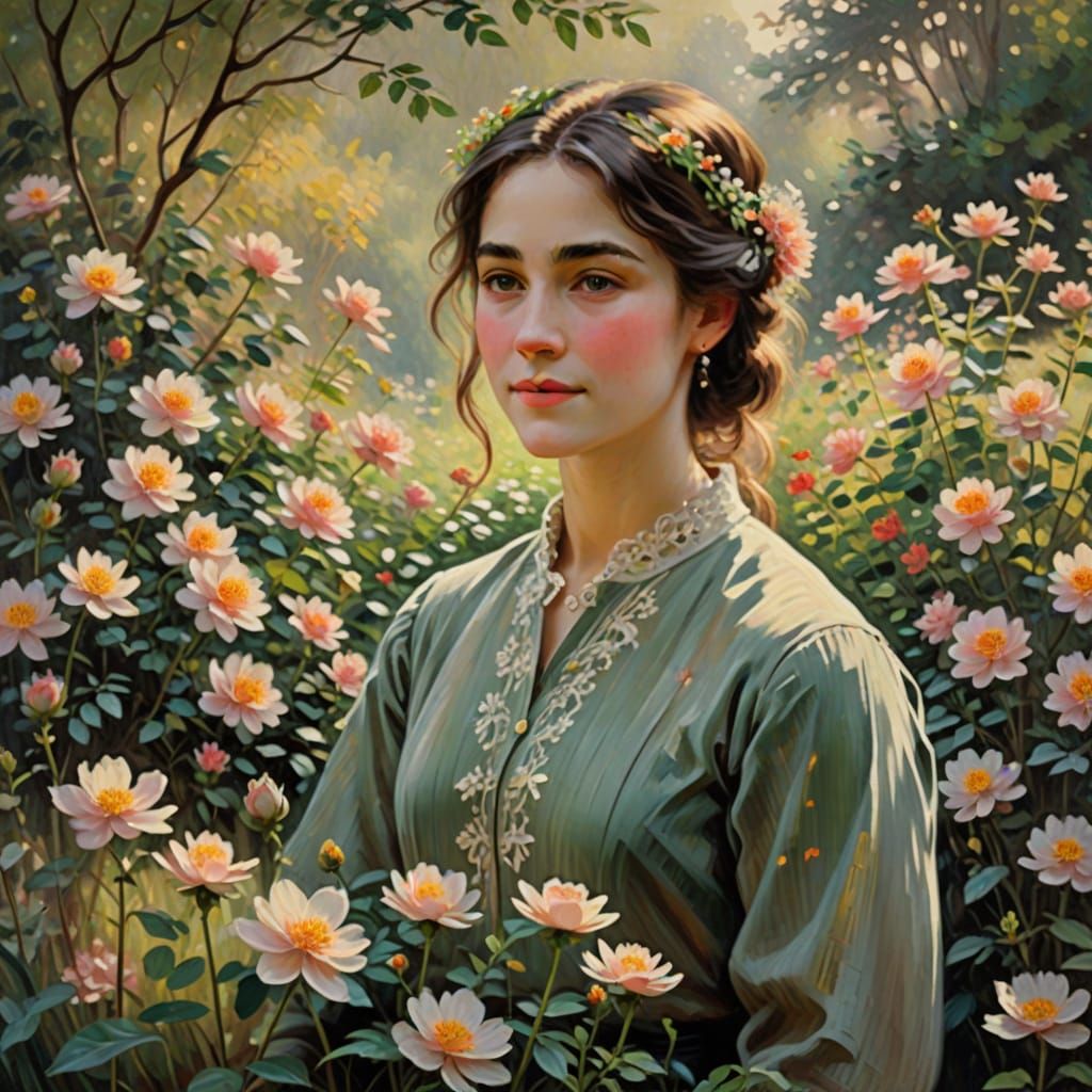 Surreal Serenity in an Impressionist Garden