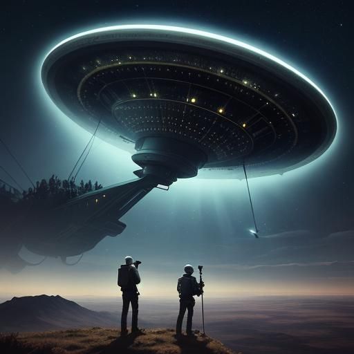 UFO Sighting: A Dramatic Digital Matte Painting