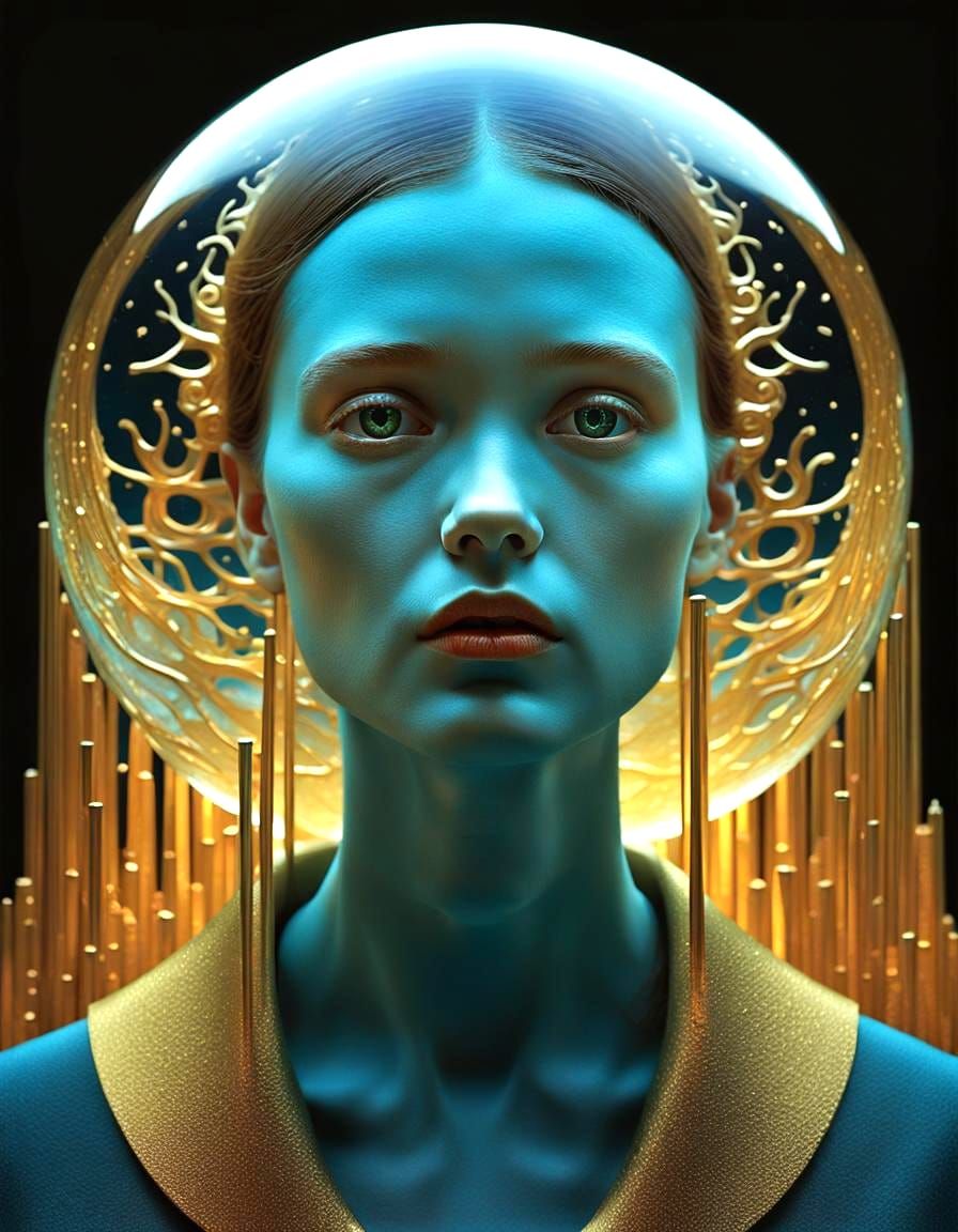 Divine Halo in Glass with Complementary Colors