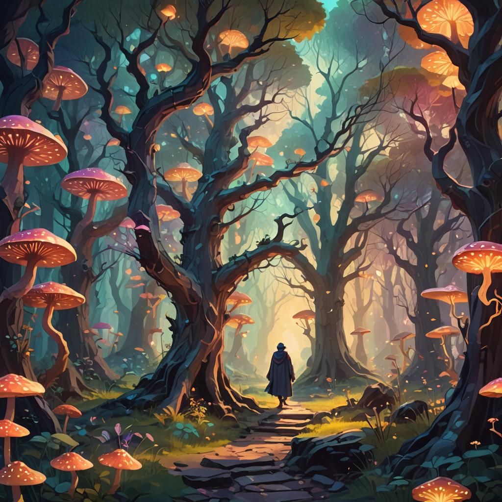 Ethereal Forest: A Low Poly Fantasy Landscape