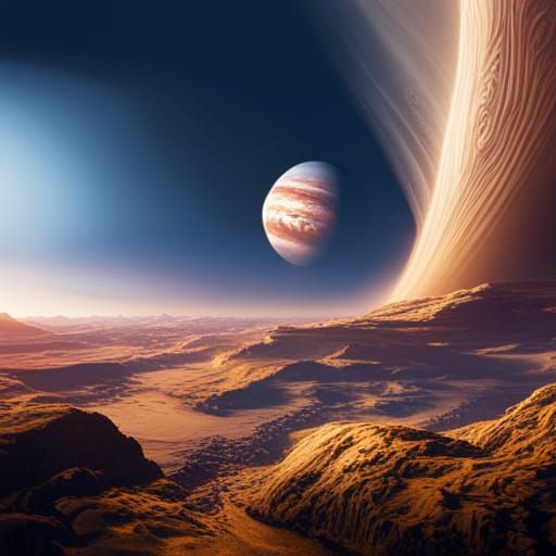 Detailed Matte Painting of Planet Jupiter