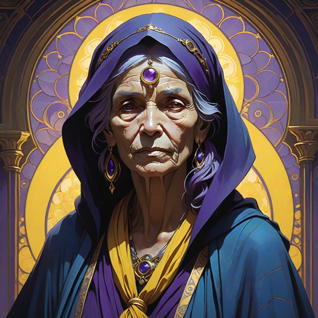 an old woman sorcerer