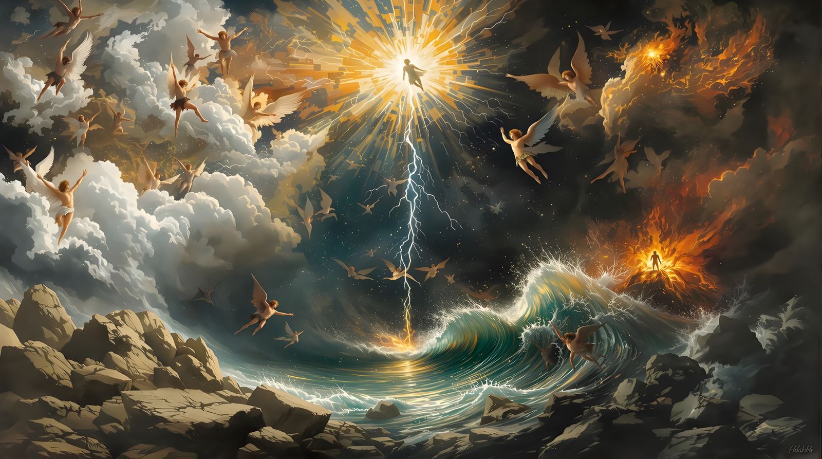 Visionary Metempsychosis: Heaven and Hell Landscape