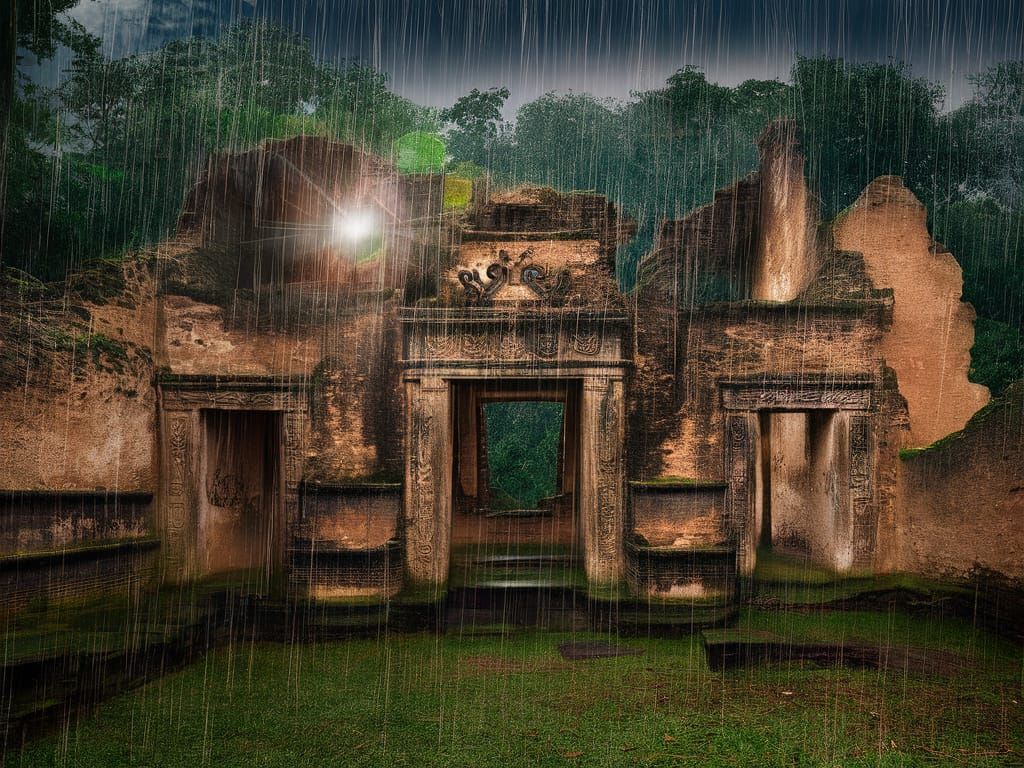 Rainforest Ruins: Aztec Civilization in Decline