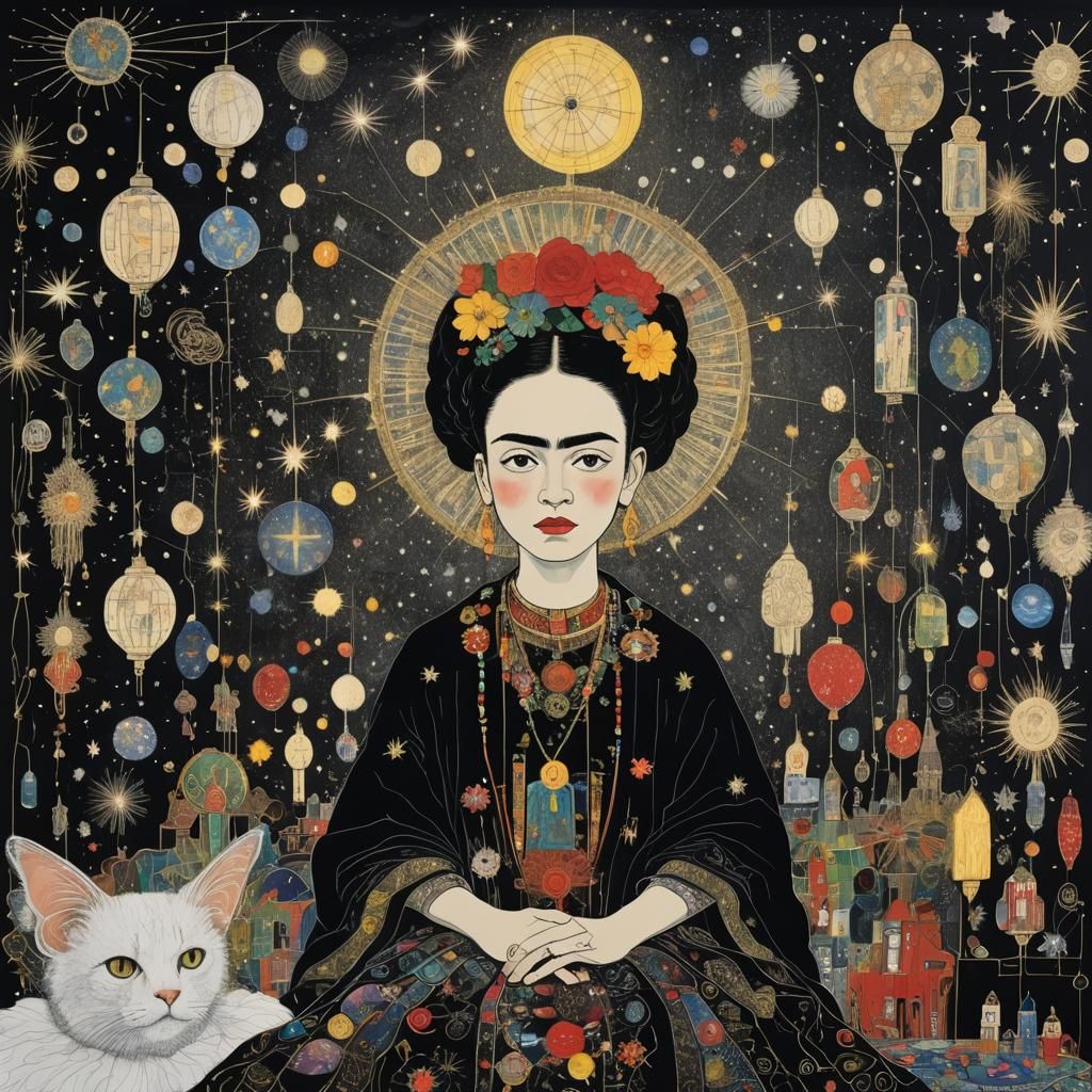 Eclectic Portrait: Clarke, Klimt, Kahlo, Vader Fusion
