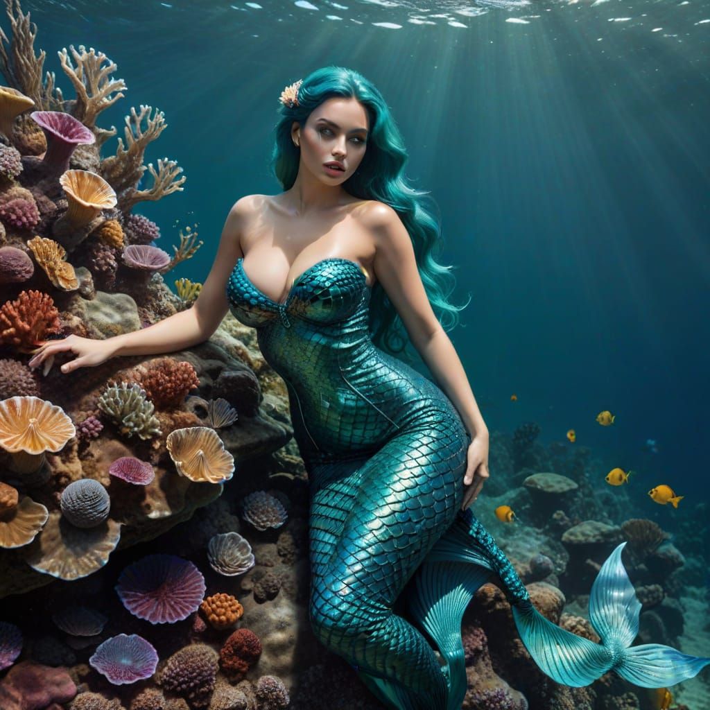 Sensual Mermaid Goddess of the Deep