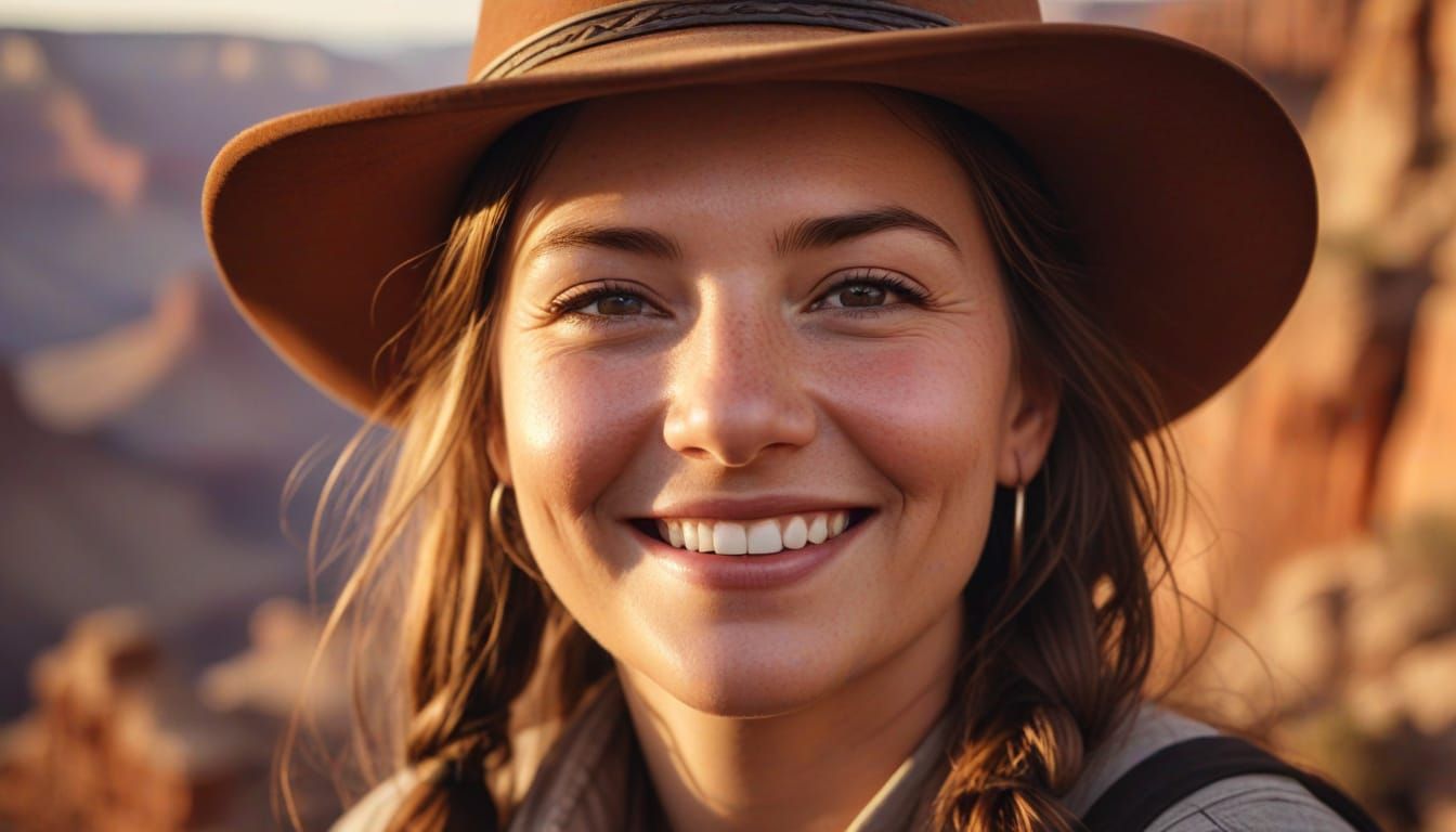 Pioneer Woman Portrait in Golden Light