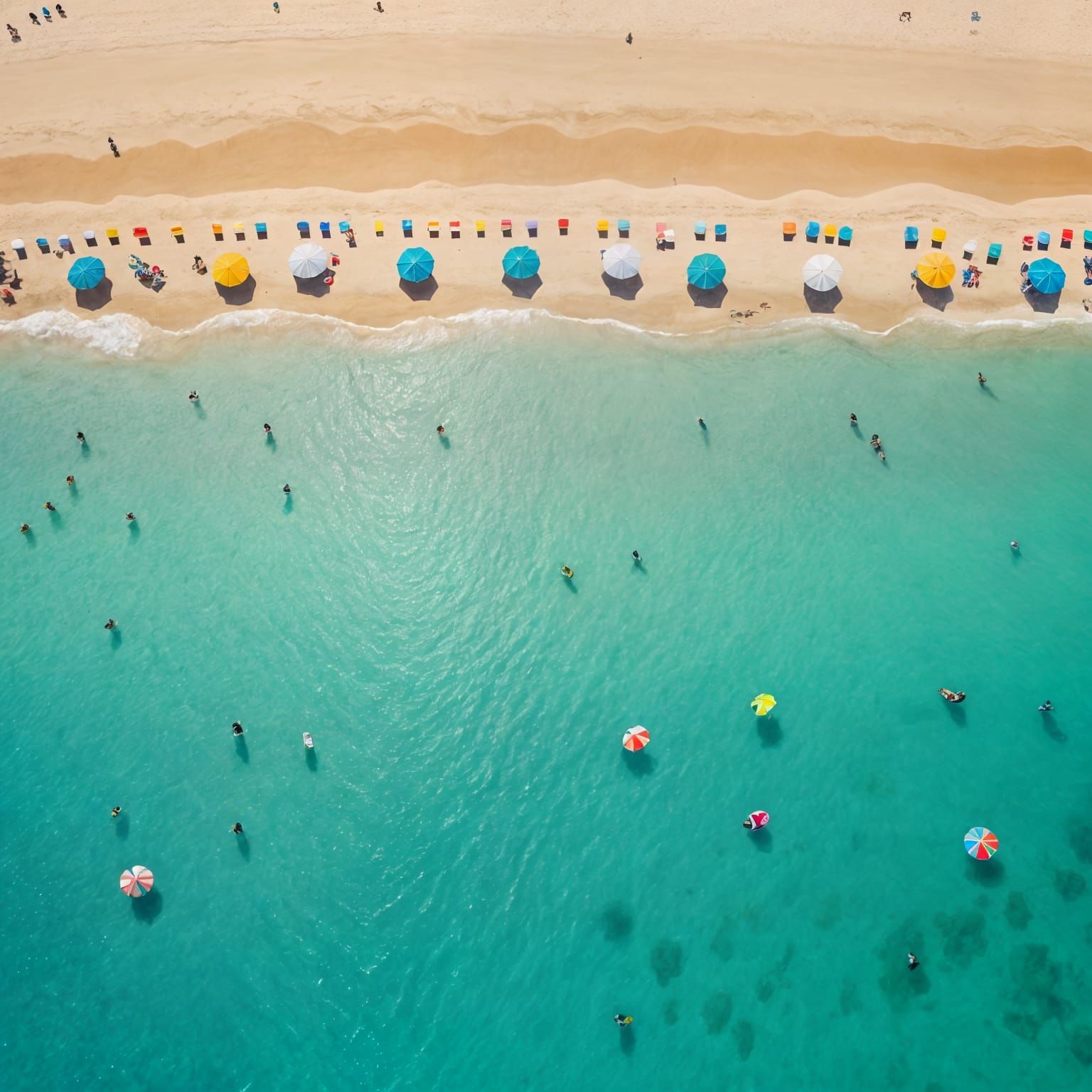 Bird's Eye View of a Beach With Clear Water