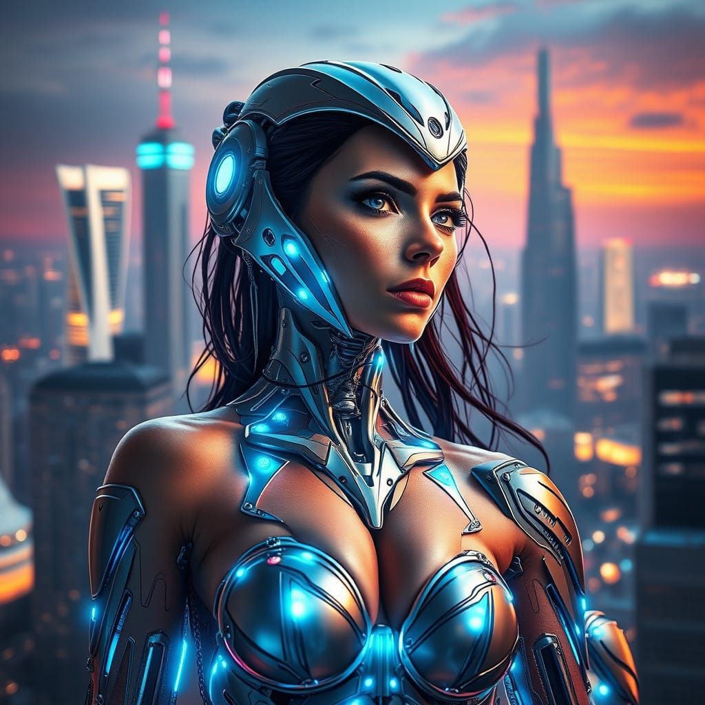 Cyberpunk Goddess Unleashed: A Glimpse of Evolutionary Prowe...