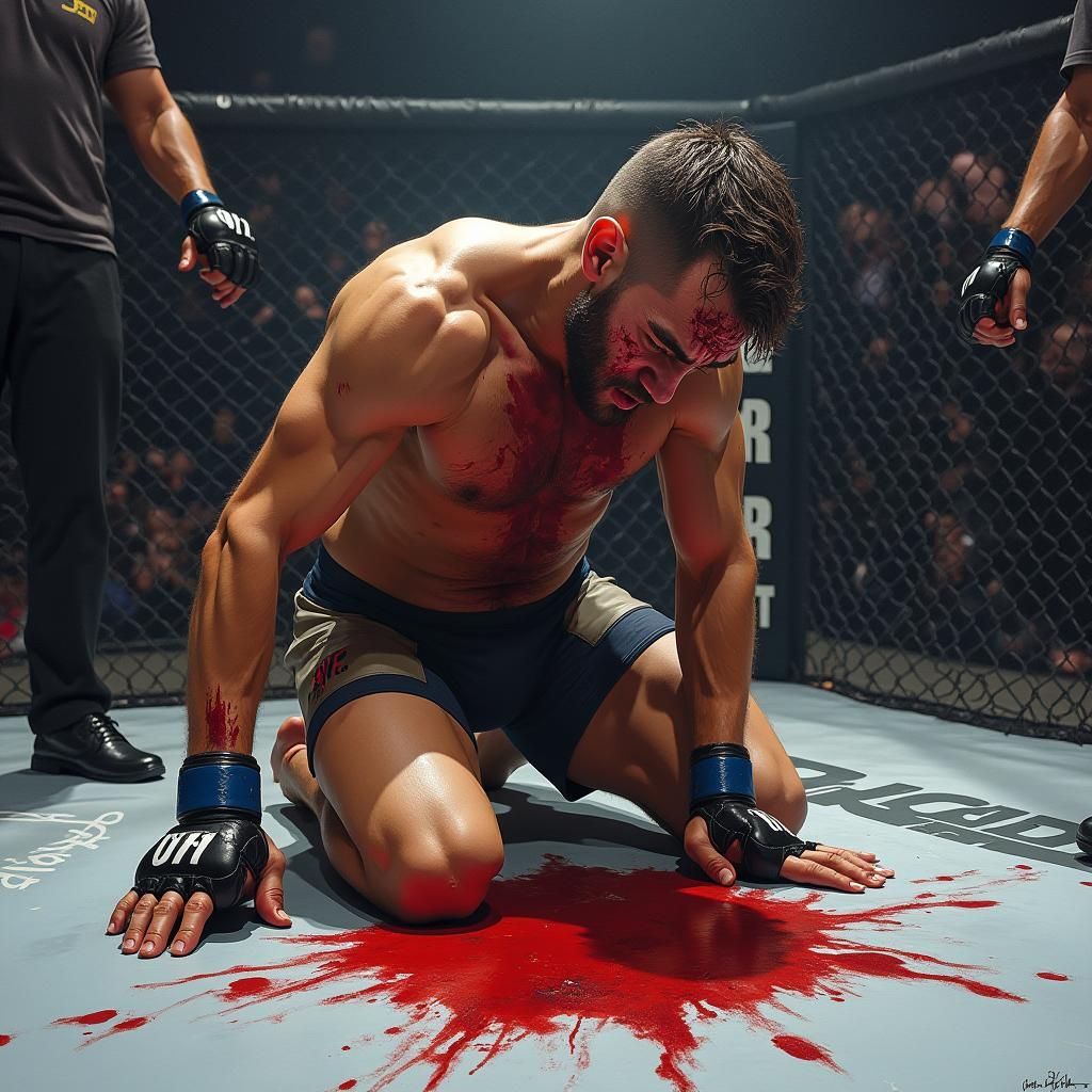 UFC Fighter Receives Medical Aid After Grueling Fight