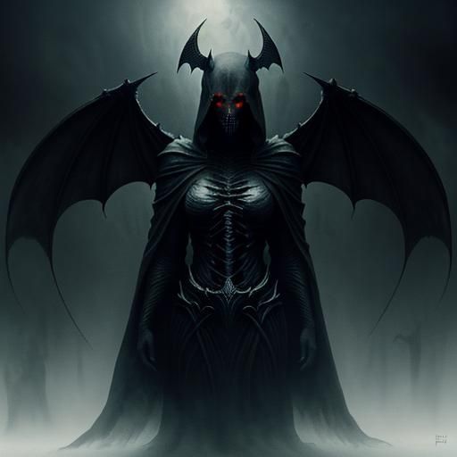 Heartbroken Demon Goddess in Dark Fantasy Realism