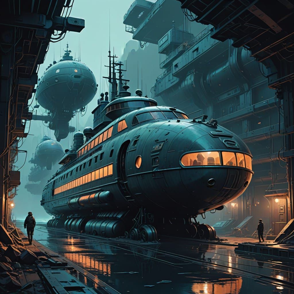 Luxurious Ocean Liner-Style Submarine Cruises Through Glimme...