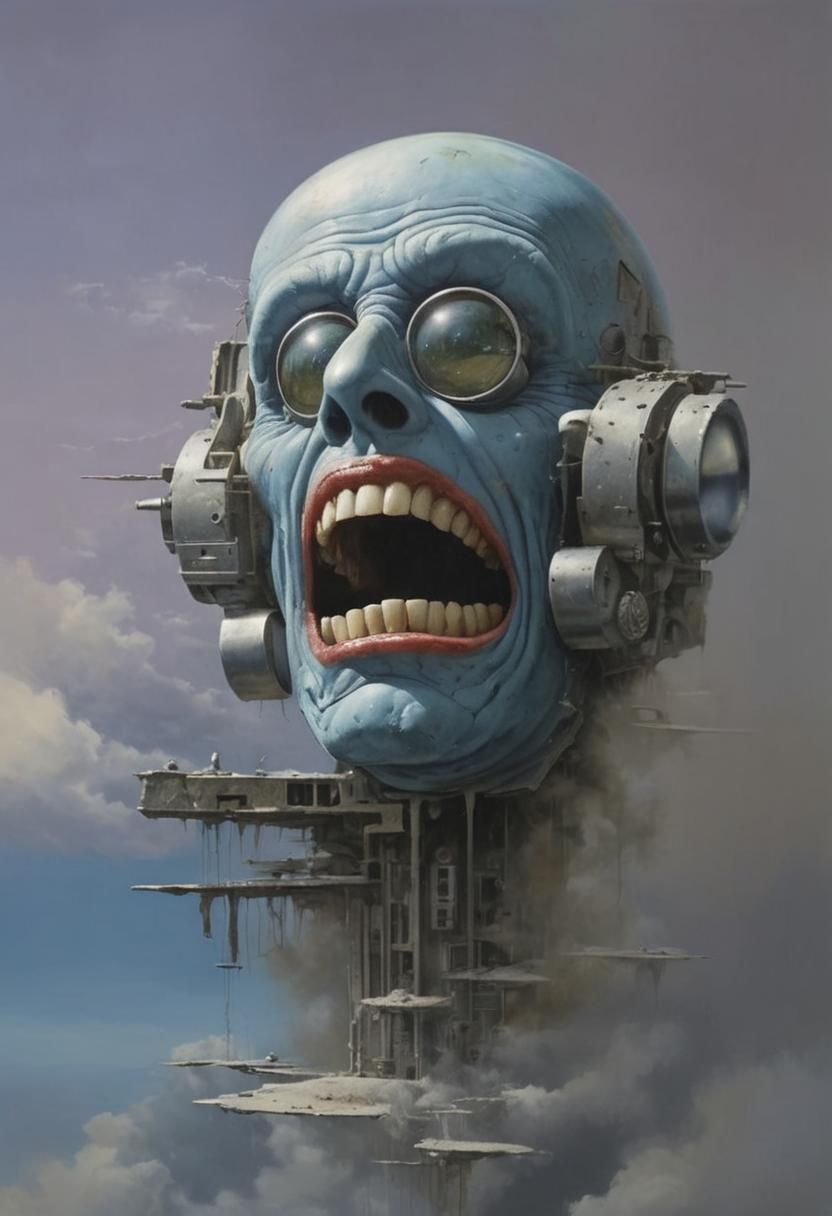 Surreal Filmic Echo in Modern Art Style