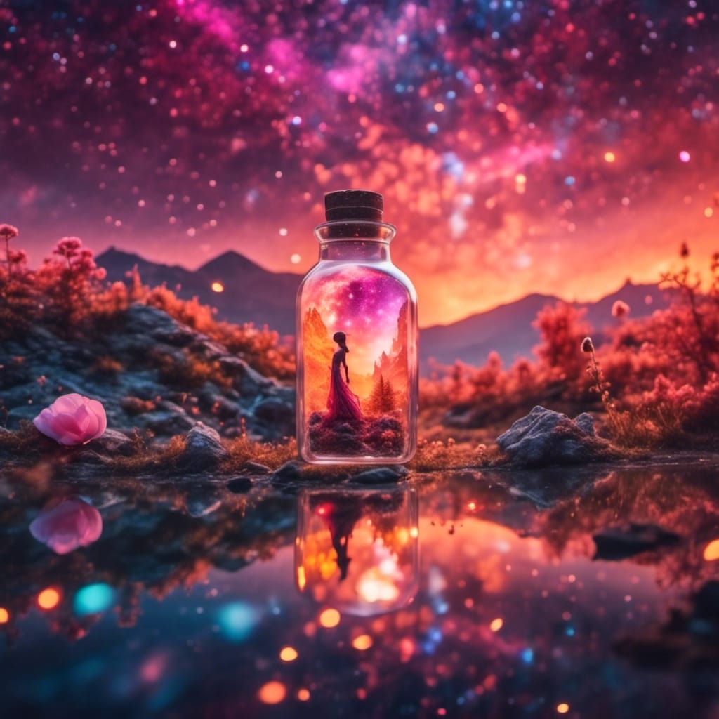 Occult Girl Trapped in a Bottle of Universe