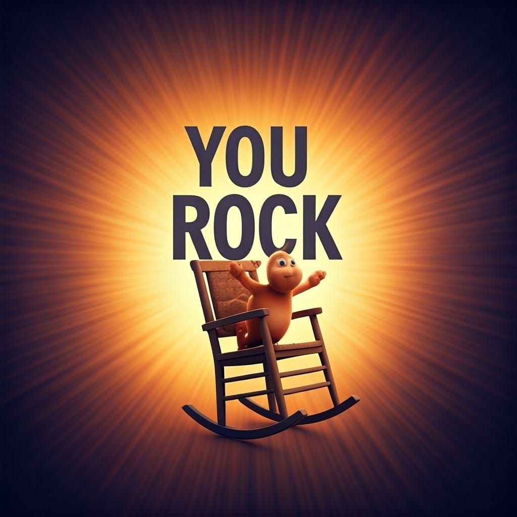 You Rock in Rocking Chair: Pixar-Style 3D Art