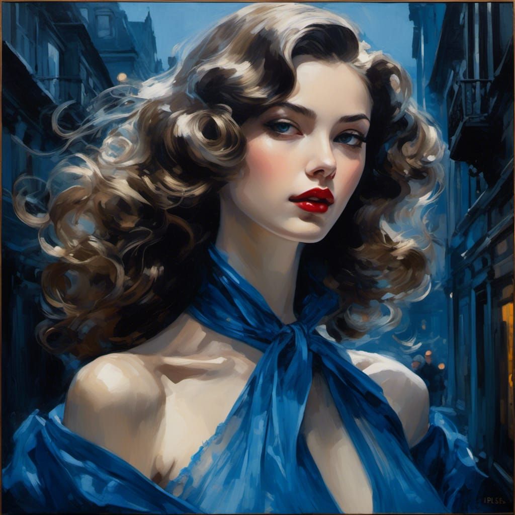 Elegant 1930s Noir Woman in Gothic Portrait