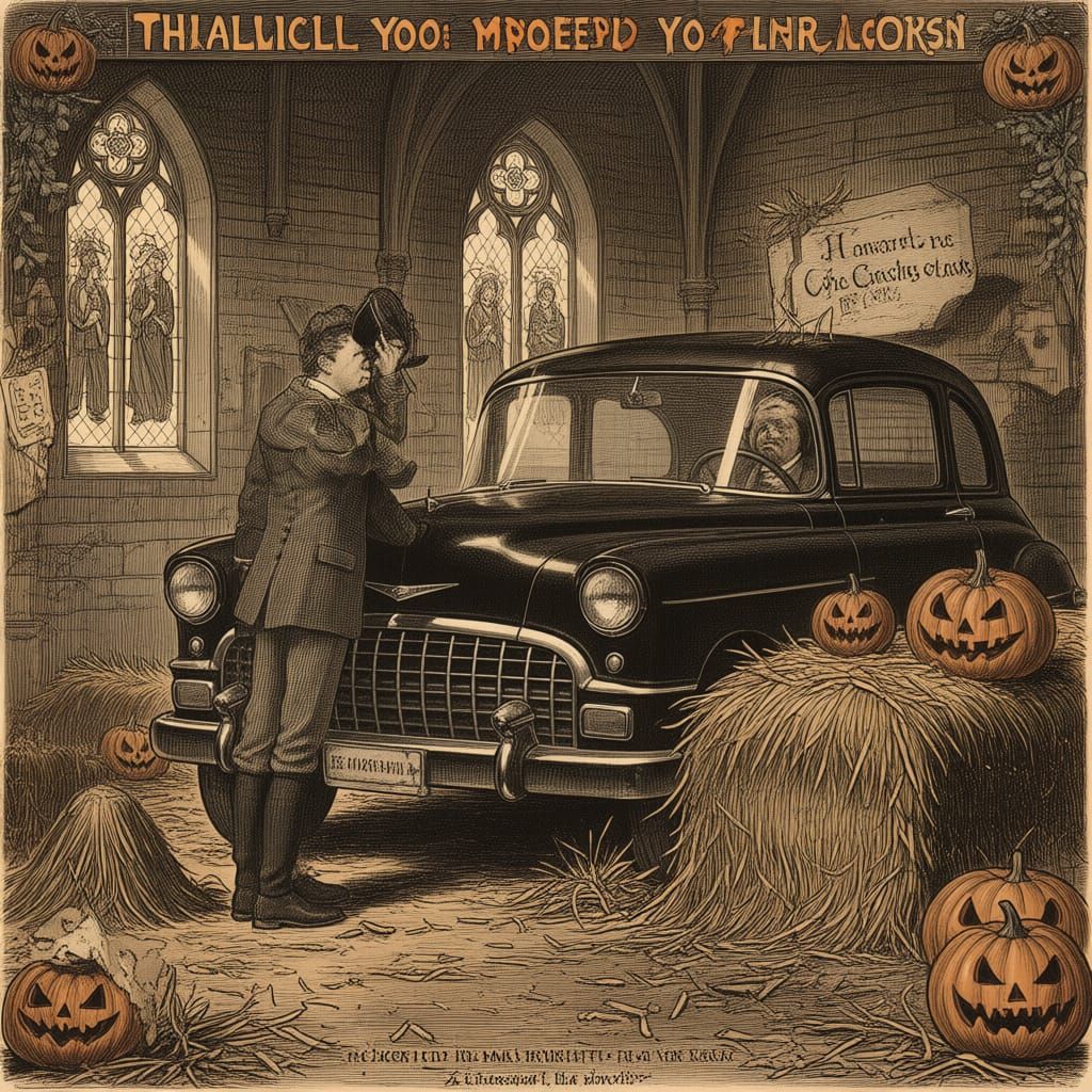 Christmas Crypt Scene with Gothic Figures