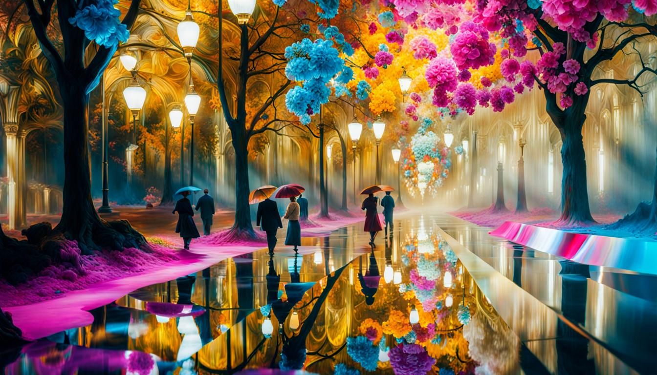 Spectacular Impressionism Picture with Double Exposure Style