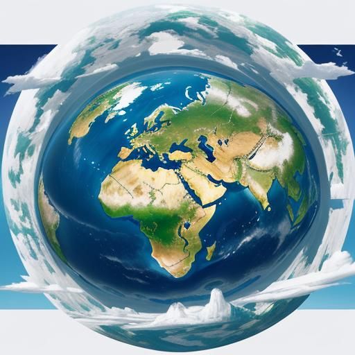 Surreal Africa: A Vibrant Digital Art Satellite View