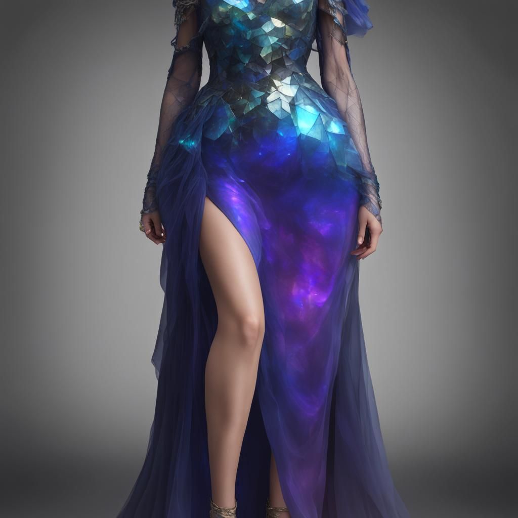 Labradorite met gala dress with blue labradorite with purple labradorite accents& ethereal vibes& magical vibes& witchy ...