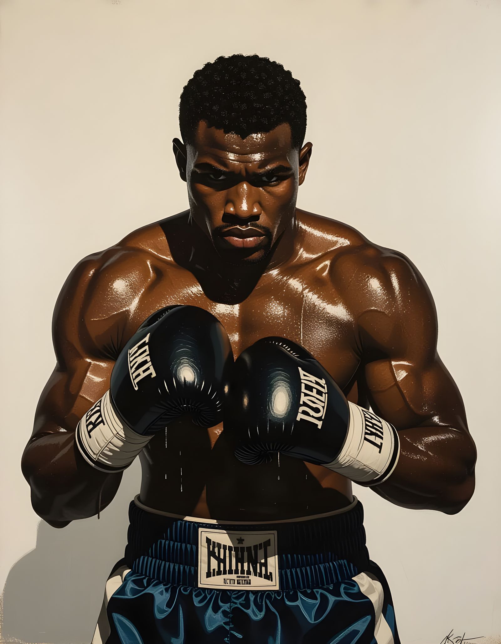 Boxer in Kinshasa Preparing for Fight