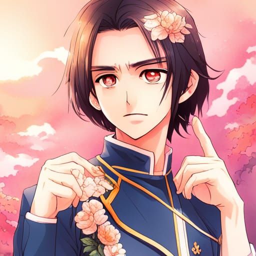 Manhua Style Flower Illustration