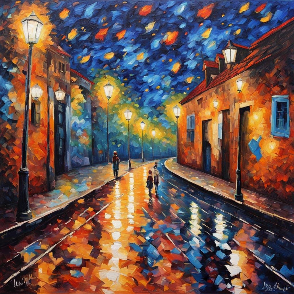 Cosmic Expressions in Vibrant Neo-Impressionism