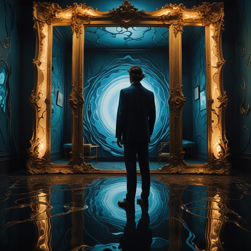 Surrealist Masterpiece in Vibrant Colors and Melting Texture...