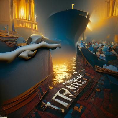Titanic in Renaissance Style with 3D Shading