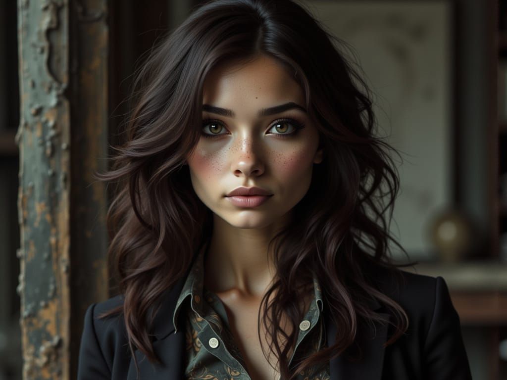 Pleasant Young Scientist in Dramatic Lighting