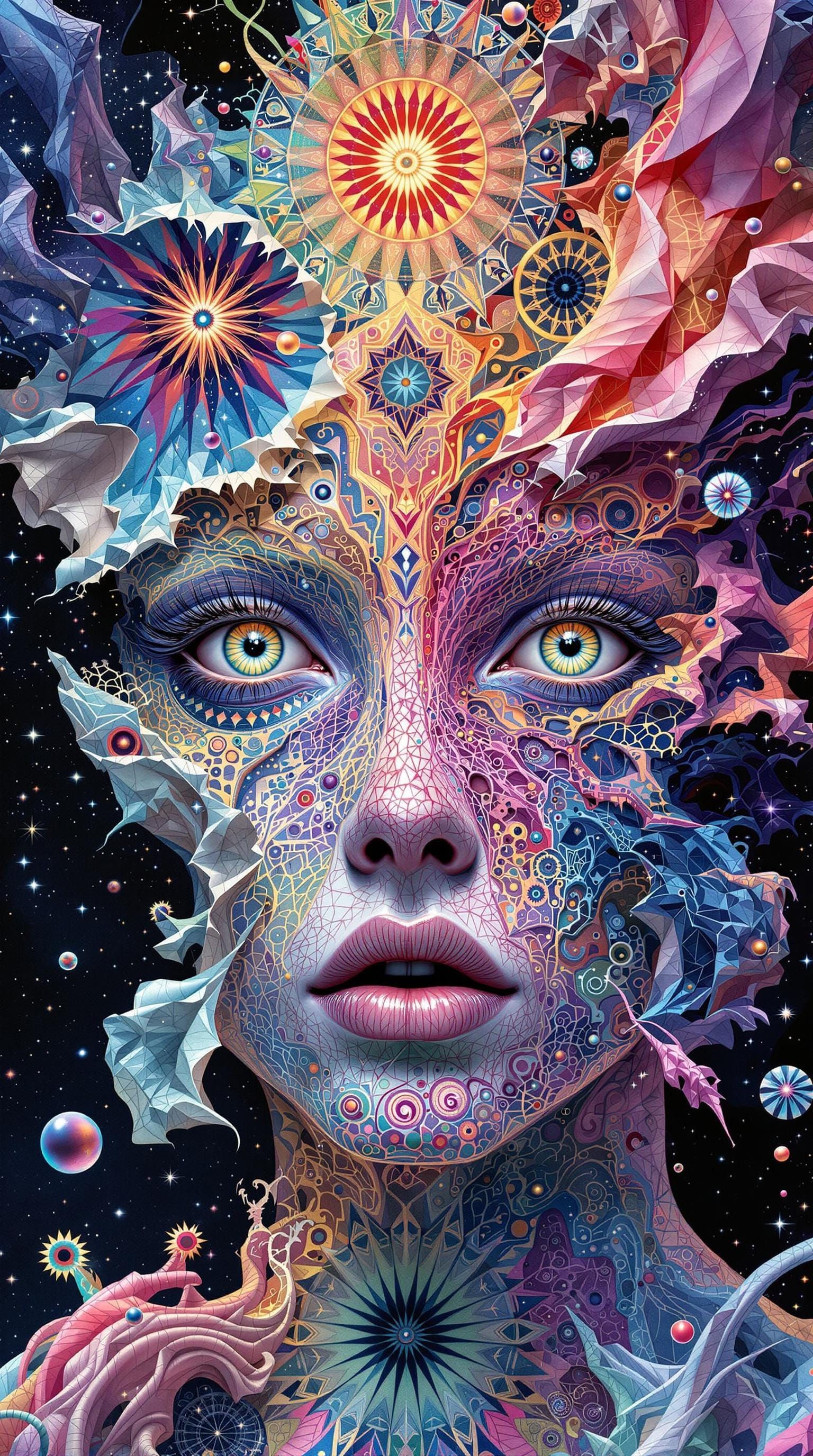 Psychedelic DMT Entity in Hyperbolic Form