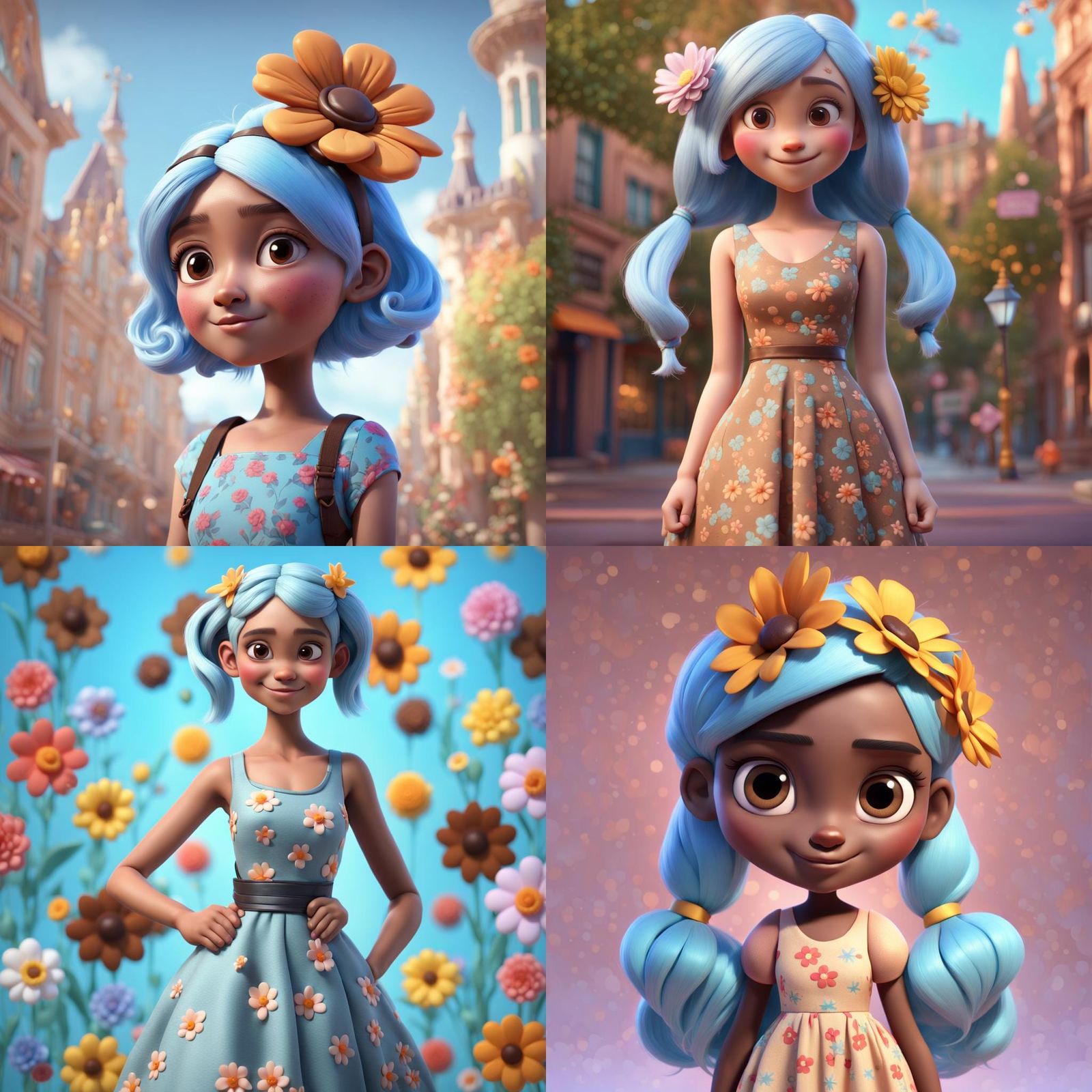 Choco Style Girl in 3D Digital Art