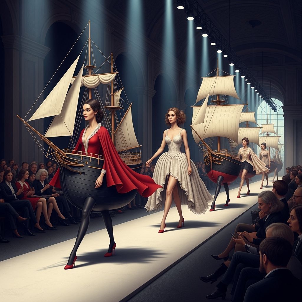 Surreal Anthropomorphic Ships Fashion Show in Paris