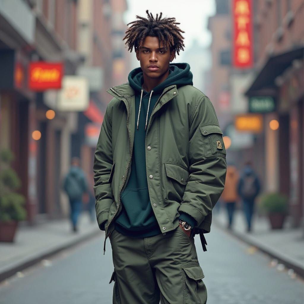 KSI in Urban Streetwear: Digital Painting Style