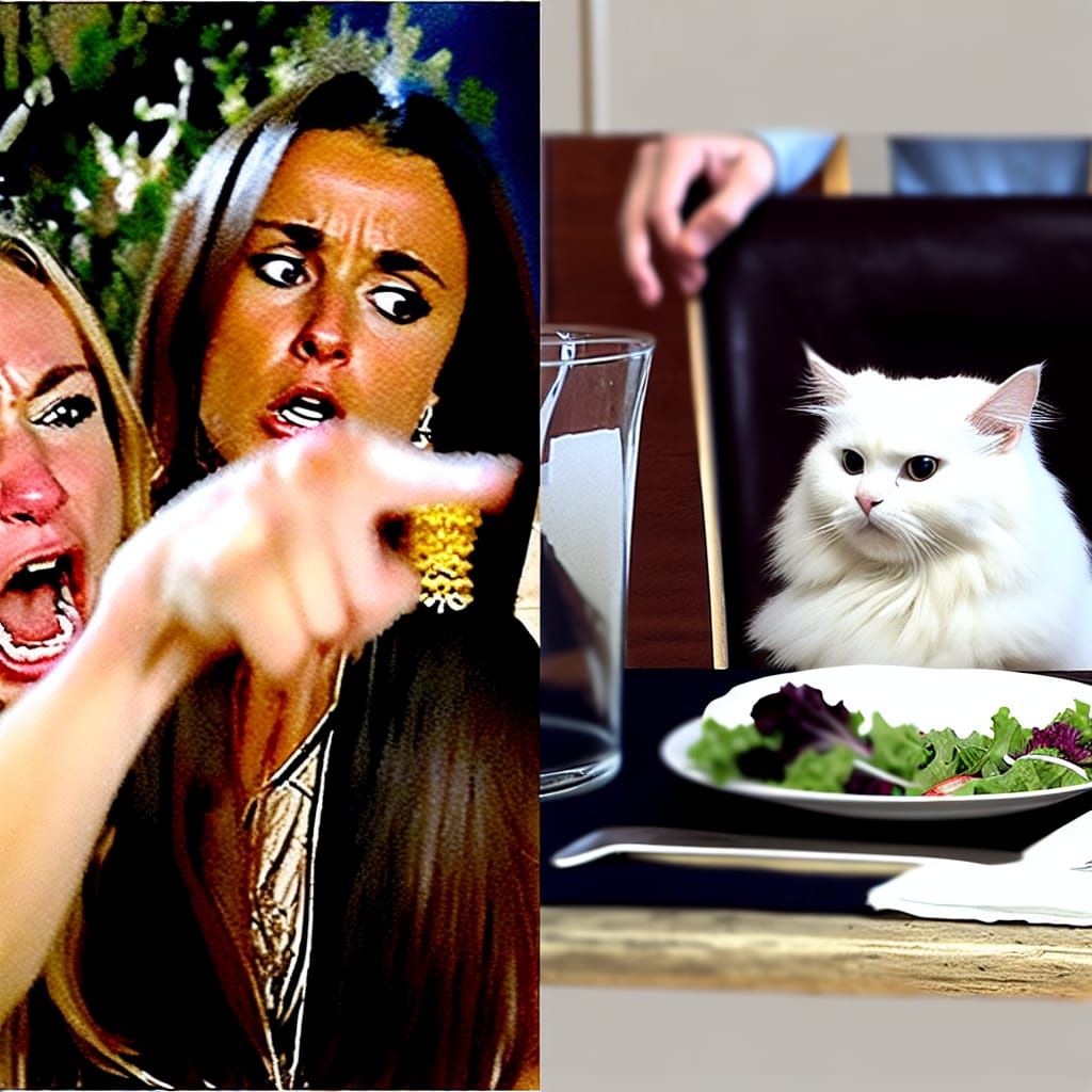 Woman Yelling at Cat Internet Meme