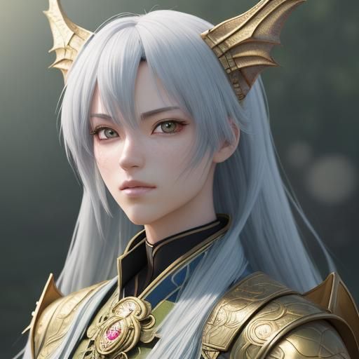 Dragon Head Close-Up in Detailed Anime Style