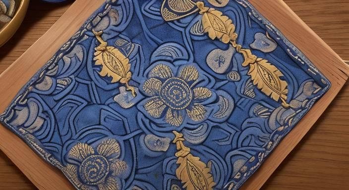 Intricate Indonesian Pekalongan Batik Fabric Art