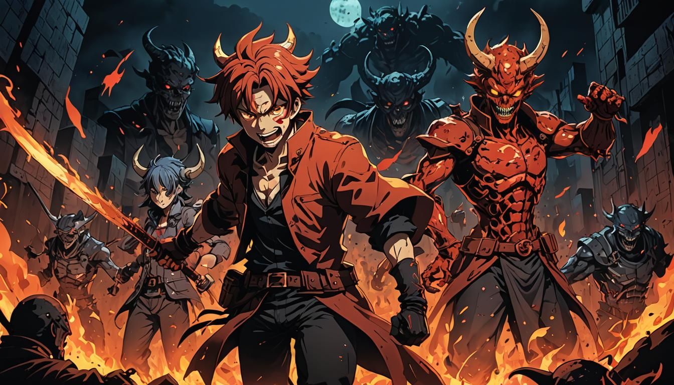 Anime Manga Scene in Studio Trigger Style