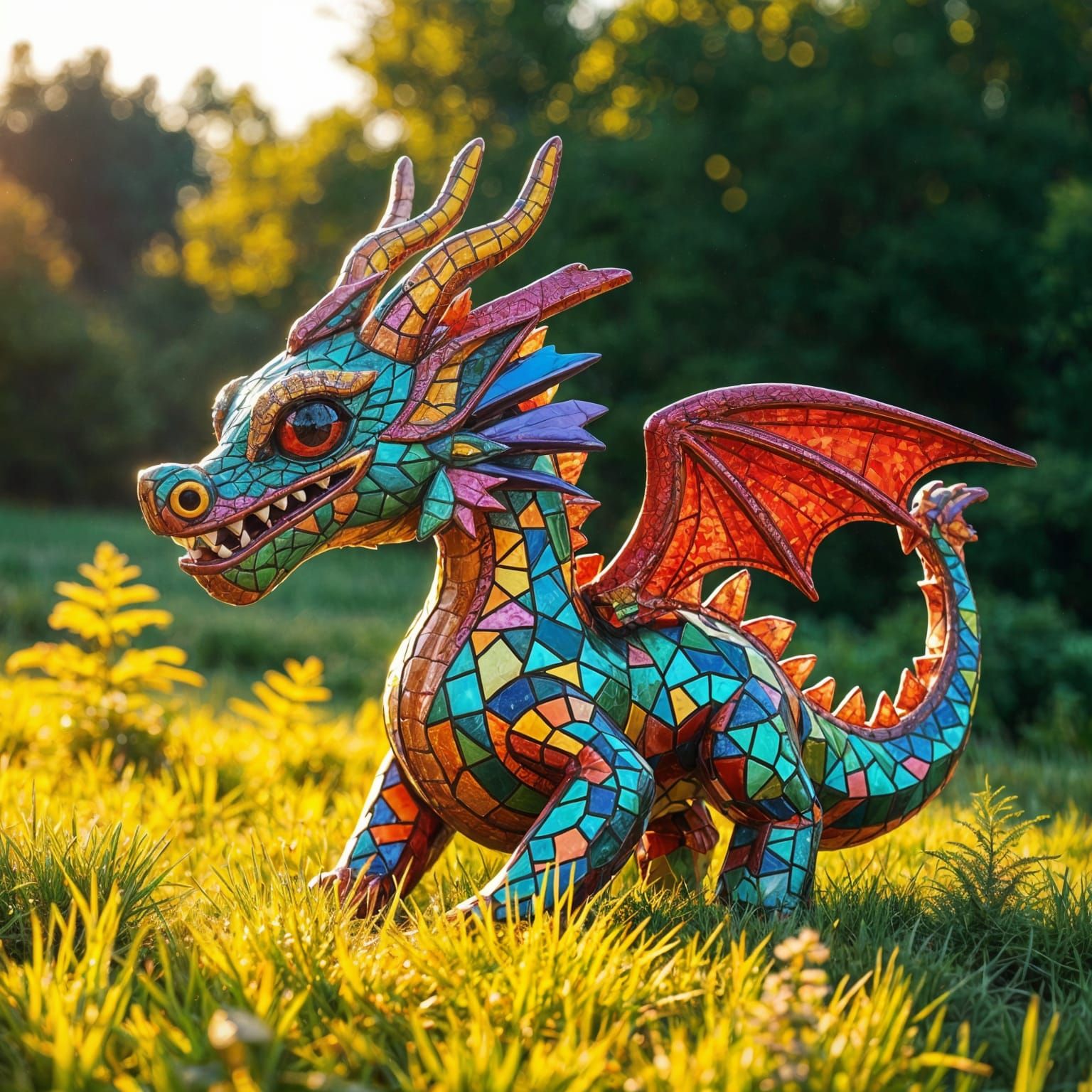 dragon mosaics