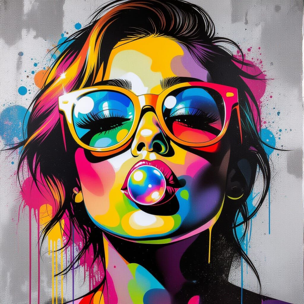 Graffiti Art of a Character Questioning Appearance