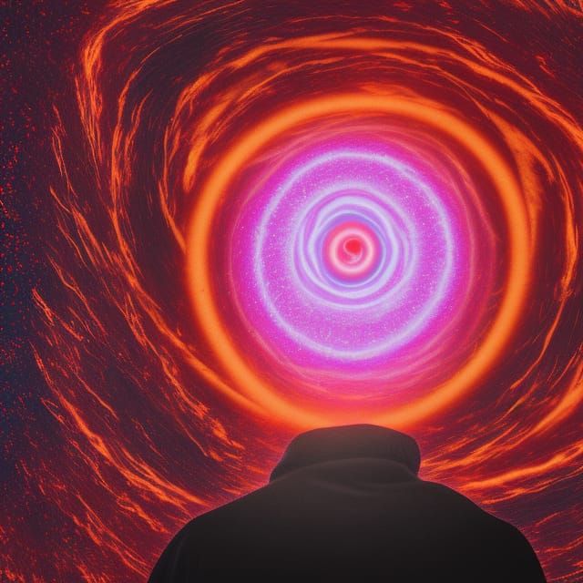 Cosmic Uzumaki with Red Lightning